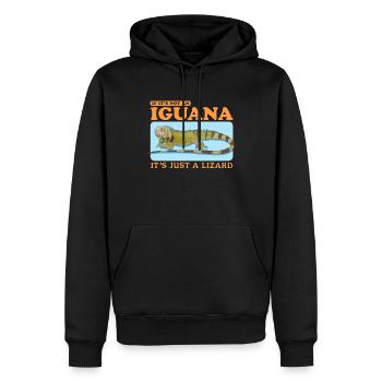 Leguan Reptilien Eidechse Leguane Geschenk - Männer Premium Bio Hoodie - Schwarz - Vorne - Nico (187cm)