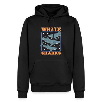 Walhai Walfischhai Walhaie Geschenk - Männer Premium Bio Hoodie - Schwarz - Vorne - Nico (187cm)