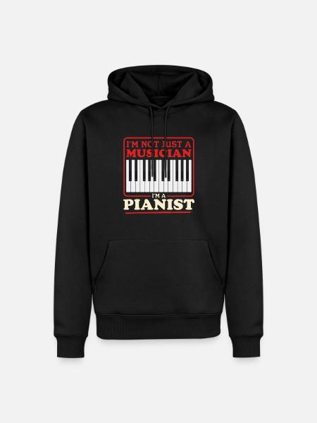 Piano Pianist | Klavier Klavierspieler Geschenk - Herre Premium økologisk hoodie - sort