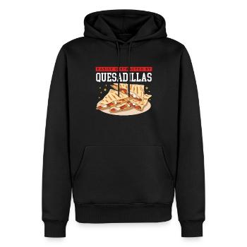 Quesadilla Tortilla Quesadillas Cadeau - Sweat à capuche Premium bio Homme - noir - Devant - Nico (187cm)
