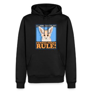 Fennek Wüstenfüchse Fuchs Geschenk - Männer Premium Bio Hoodie - Schwarz - Vorne - Nico (187cm)