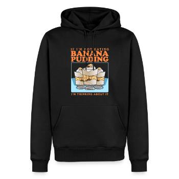 Bananenpudding Bananen-Pudding Geschenk - Männer Premium Bio Hoodie - Schwarz - Vorne - Nico (187cm)