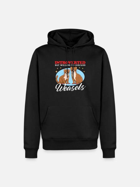 Weasel Mouse Weasel Hermännchen Gift - Men’s Premium Organic Hoodie - black