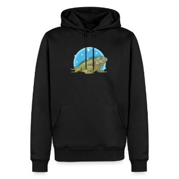 Leguan Eidechse Reptilien Leguane Geschenk - Männer Premium Bio Hoodie - Schwarz - Vorne - Nico (187cm)