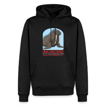 Cadeau de morse morse - Sweat à capuche Premium bio Homme - noir - Devant - Nico (187cm)