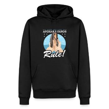 Cadeau de propriétaire de chien lévrier afghan - Sweat à capuche Premium bio Homme - noir - Devant - Nico (187cm)