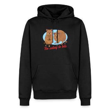 Quokka Kurzschwanzkänguru Quokkas Geschenk - Männer Premium Bio Hoodie - Schwarz - Vorne - Nico (187cm)