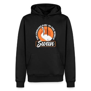 Schwan Schwäne Schwanenliebhaber Geschenk - Männer Premium Bio Hoodie - Schwarz - Vorne - Nico (187cm)
