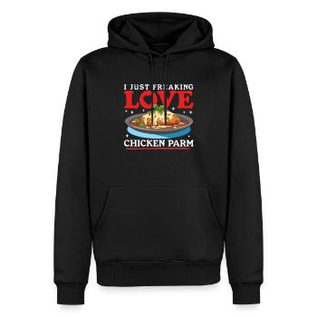 Chicken Parm Chicken Parmesan Geschenk - Männer Premium Bio Hoodie - Schwarz - Vorne - Nico (187cm)