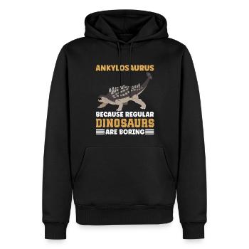 Ankylosaur Ankylosaurus Dinosaur Gift - Men’s Premium Organic Hoodie - black - Front - Nico (187cm)