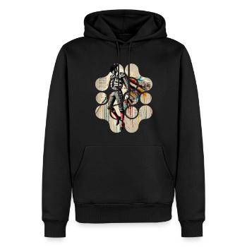 L'élégance colorée du matador - Sweat à capuche Premium bio Homme - noir - Devant - Nico (187cm)