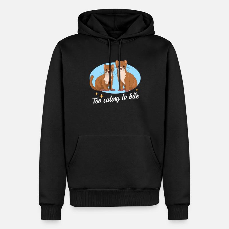 Weasel Mouse Weasel Hermännchen Gift - Men’s Premium Organic Hoodie - black