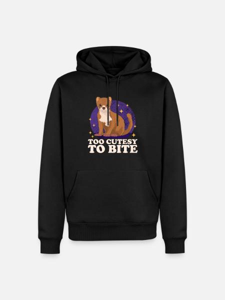 Wiesel Mauswiesel Kleinwiesel Geschenk - Männer Premium Bio Hoodie - Schwarz