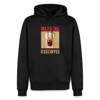 Eiskaffee Iced Coffee Kaffeeliebhaber Geschenk - Männer Premium Bio Hoodie - Schwarz - Vorne - Nico (187cm)