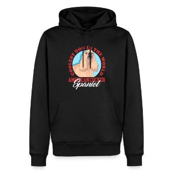 Cocker américain épagneul chien cadeau - Sweat à capuche Premium bio Homme - noir - Devant - Nico (187cm)