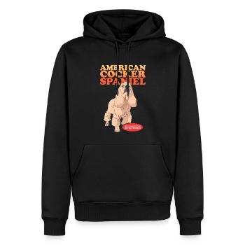 Cocker américain épagneul chien cadeau - Sweat à capuche Premium bio Homme - noir - Devant - Nico (187cm)
