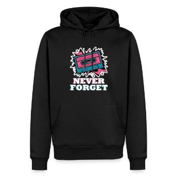 Vergessen Sie Nie Das Retro-Kassettenband - Männer Premium Bio Hoodie - Schwarz - Vorne - Nico (187cm)