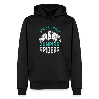 Springspinne Springspinnen Geschenk - Männer Premium Bio Hoodie - Schwarz - Vorne - Nico (187cm)