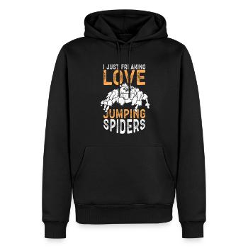 Springspinne Springspinnen Geschenke - Männer Premium Bio Hoodie - Schwarz - Vorne - Nico (187cm)