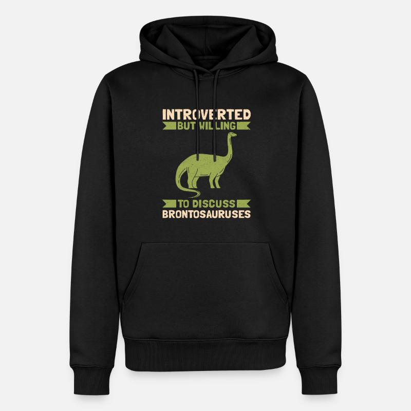 Cadeau de Brontosaure Dino - Sweat à capuche Premium bio Homme - noir