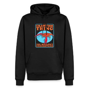 Écrevisses Noble Écrevisses Cadeau de fruits de mer - Sweat à capuche Premium bio Homme - noir - Devant - Nico (187cm)