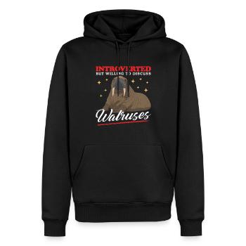 Morse Morse Morse Morse Cadeau de morse - Sweat à capuche Premium bio Homme - noir - Devant - Nico (187cm)