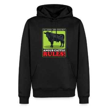 Aberdeen Angus Aberdeen Cattle Angus Cattle Gift - Sweat à capuche Premium bio Homme - noir - Devant - Nico (187cm)