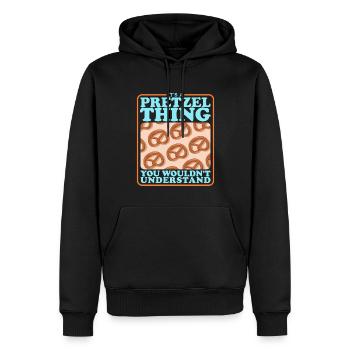 Brezel Brezeln Brezelliebhaber Geschenk - Männer Premium Bio Hoodie - Schwarz - Vorne - Nico (187cm)