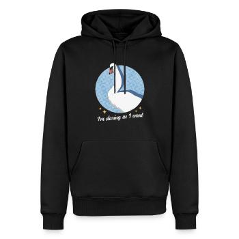 Schwan Schwäne Schwanenliebhaber Geschenk - Männer Premium Bio Hoodie - Schwarz - Vorne - Nico (187cm)