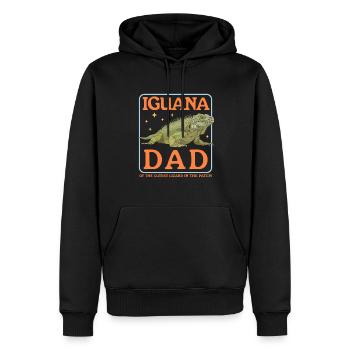 Leguan Dad Reptilien Eidechse Leguane Geschenk - Männer Premium Bio Hoodie - Schwarz - Vorne - Nico (187cm)