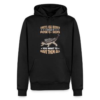 Ankylosaurus Ankylosaur Dinosaur Gift - Men’s Premium Organic Hoodie - black - Front - Nico (187cm)