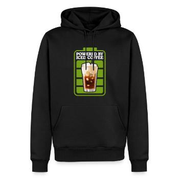 Eiskaffee Kaffeeliebhaber Iced Coffee Geschenk - Männer Premium Bio Hoodie - Schwarz - Vorne - Nico (187cm)