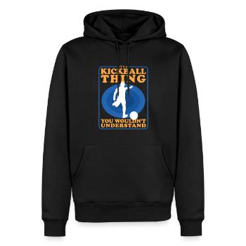 Kickball Kickball Player Kickballer Cadeau - Sweat à capuche Premium bio Homme - noir - Devant - Nico (187cm)