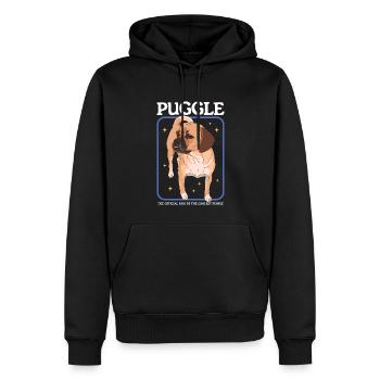 Puggle Hundebesitzer Hundehalter Geschenk - Männer Premium Bio Hoodie - Schwarz - Vorne - Nico (187cm)