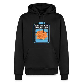 Gaufres Gaufres Gaufre Lover Cadeau - Sweat à capuche Premium bio Homme - noir - Devant - Nico (187cm)