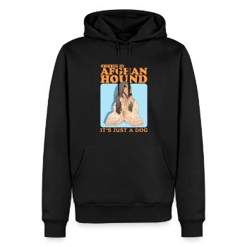 Lévrier afghan chien chien propriétaire cadeau - Sweat à capuche Premium bio Homme - noir - Devant - Nico (187cm)