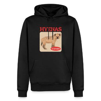 Hyène tachetée Hyène Hyène Cadeau - Sweat à capuche Premium bio Homme - noir - Devant - Nico (187cm)