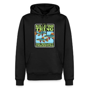 Killifish Fish Egg-laying Toothcarp Gifts - Men’s Premium Organic Hoodie - black - Front - Nico (187cm)
