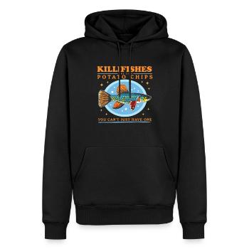 Egg-laying Toothcarp Killifish Gift - Men’s Premium Organic Hoodie - black - Front - Nico (187cm)