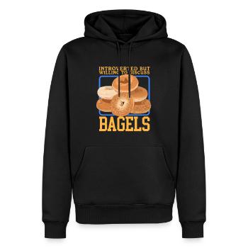 Bagel Bagel Pain Beigel Cadeau - Sweat à capuche Premium bio Homme - noir - Devant - Nico (187cm)