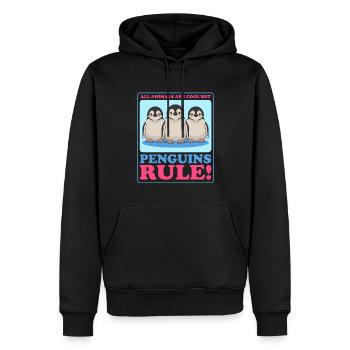 Pinguin Baby lustige Pinguine Geschenk - Männer Premium Bio Hoodie - Schwarz - Vorne - Nico (187cm)
