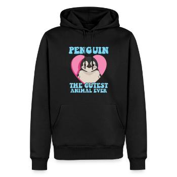 Pinguin Baby süße Pinguine Geschenke - Männer Premium Bio Hoodie - Schwarz - Vorne - Nico (187cm)