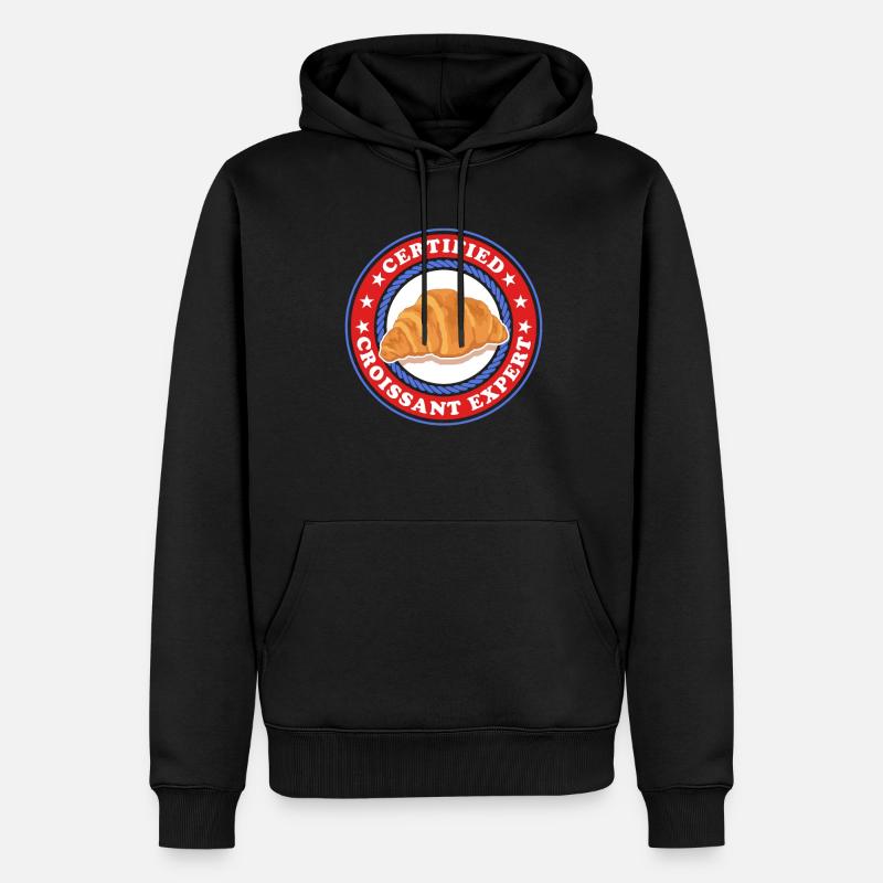 Croissant Experte Hörnchen Beugel Geschenk - Männer Premium Bio Hoodie - Schwarz