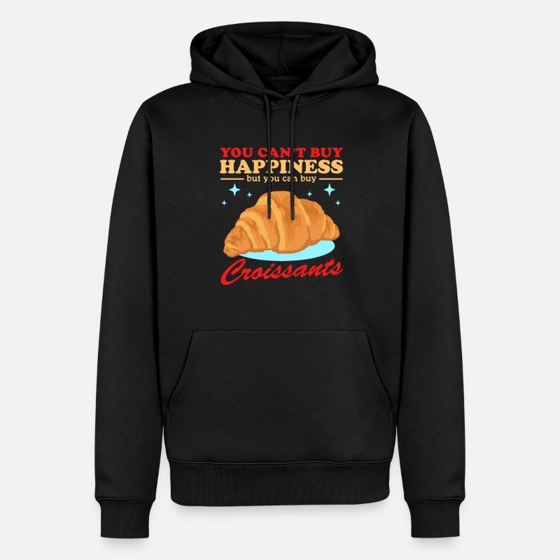 Croissant Beugel Hörnchen Geschenk - Männer Premium Bio Hoodie - Schwarz