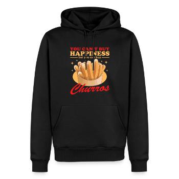 Churro Baker Churros Cadeaux - Sweat à capuche Premium bio Homme - noir - Devant - Nico (187cm)