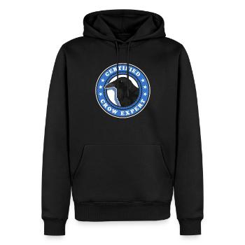 Corbeaux Expert Corbeau Oiseaux Cadeau - Sweat à capuche Premium bio Homme - noir - Devant - Nico (187cm)