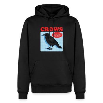 Corbeaux Black Ravens Cadeau - Sweat à capuche Premium bio Homme - noir - Devant - Nico (187cm)