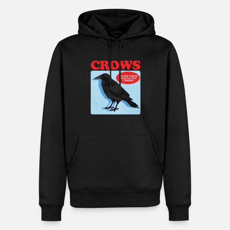 Krähen schwarze Raben Geschenk - Männer Premium Bio Hoodie - Schwarz
