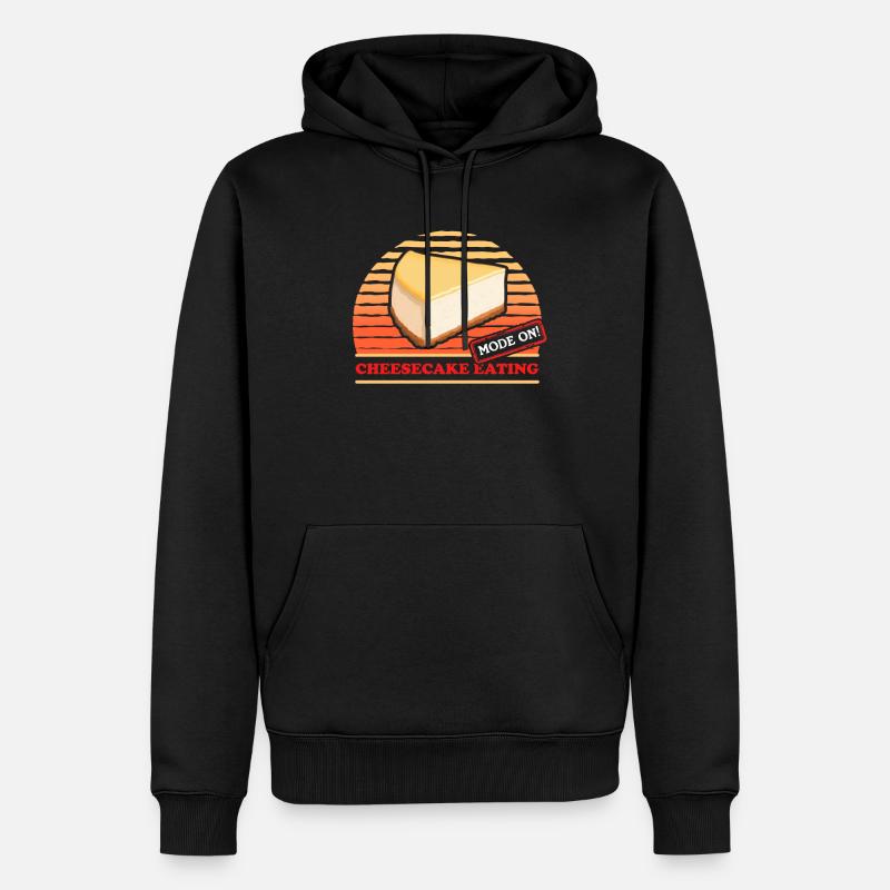 Cheesecake Cheesecake Curd Cake Cadeau - Sweat à capuche Premium bio Homme - noir