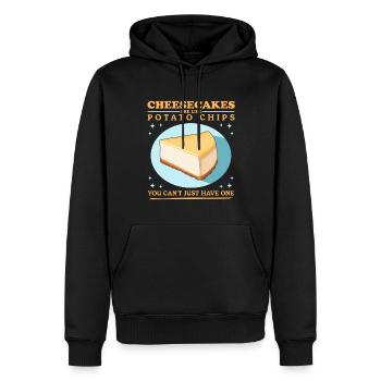 Käsekuchen Cheesecake Quarkkuchen Geschenke - Männer Premium Bio Hoodie - Schwarz - Vorne - Nico (187cm)